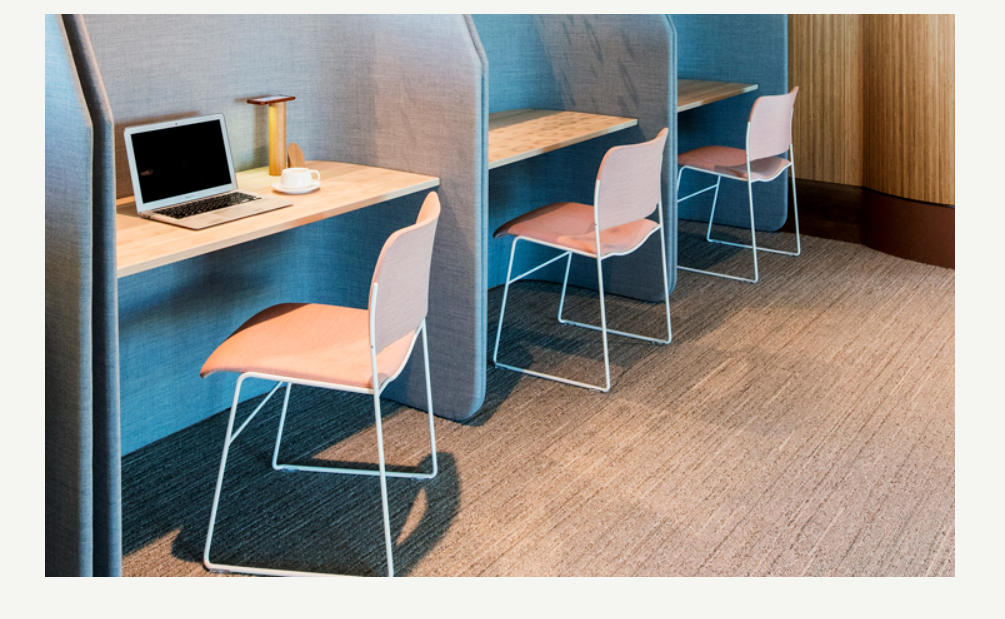 40/4 Side chair in office workspace booths