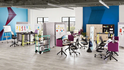 Steelcase Flex stůl v interiéru
