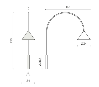 Nástěnná lampa Ozz