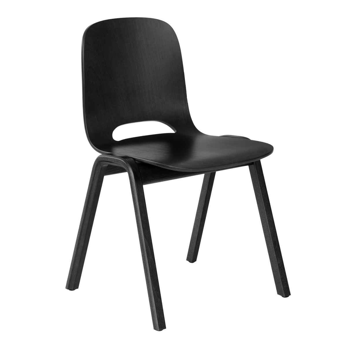 Židle Touchwood, dřevěná podnož Black