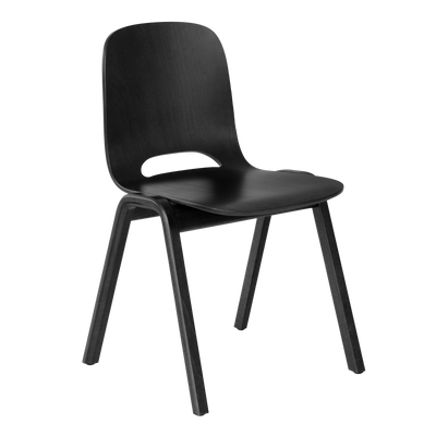 Židle Touchwood, dřevěná podnož Black