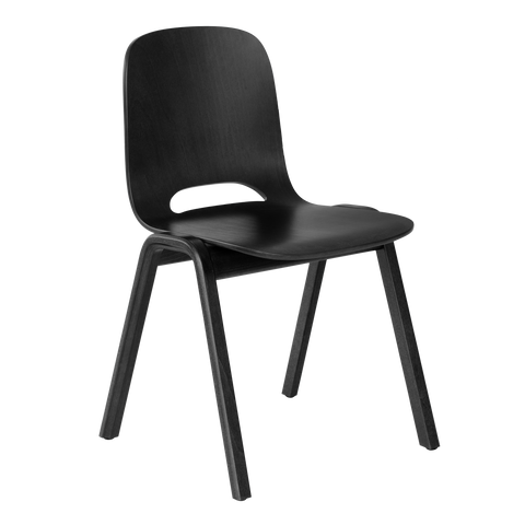 Židle Touchwood, dřevěná podnož Black