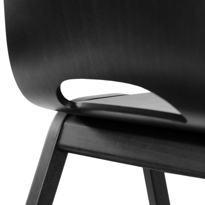 Židle Touchwood, dřevěná podnož Black