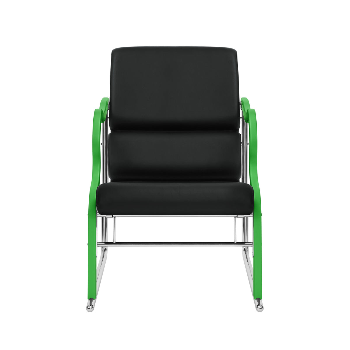Křeslo Experiment 501, Green / Black Leather