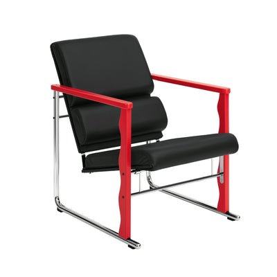 Křeslo Experiment 503, Red / Black Leather