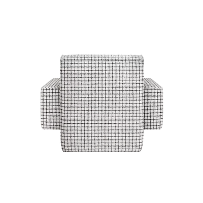 Křeslo Hunk s područkami Checkered Black / White
