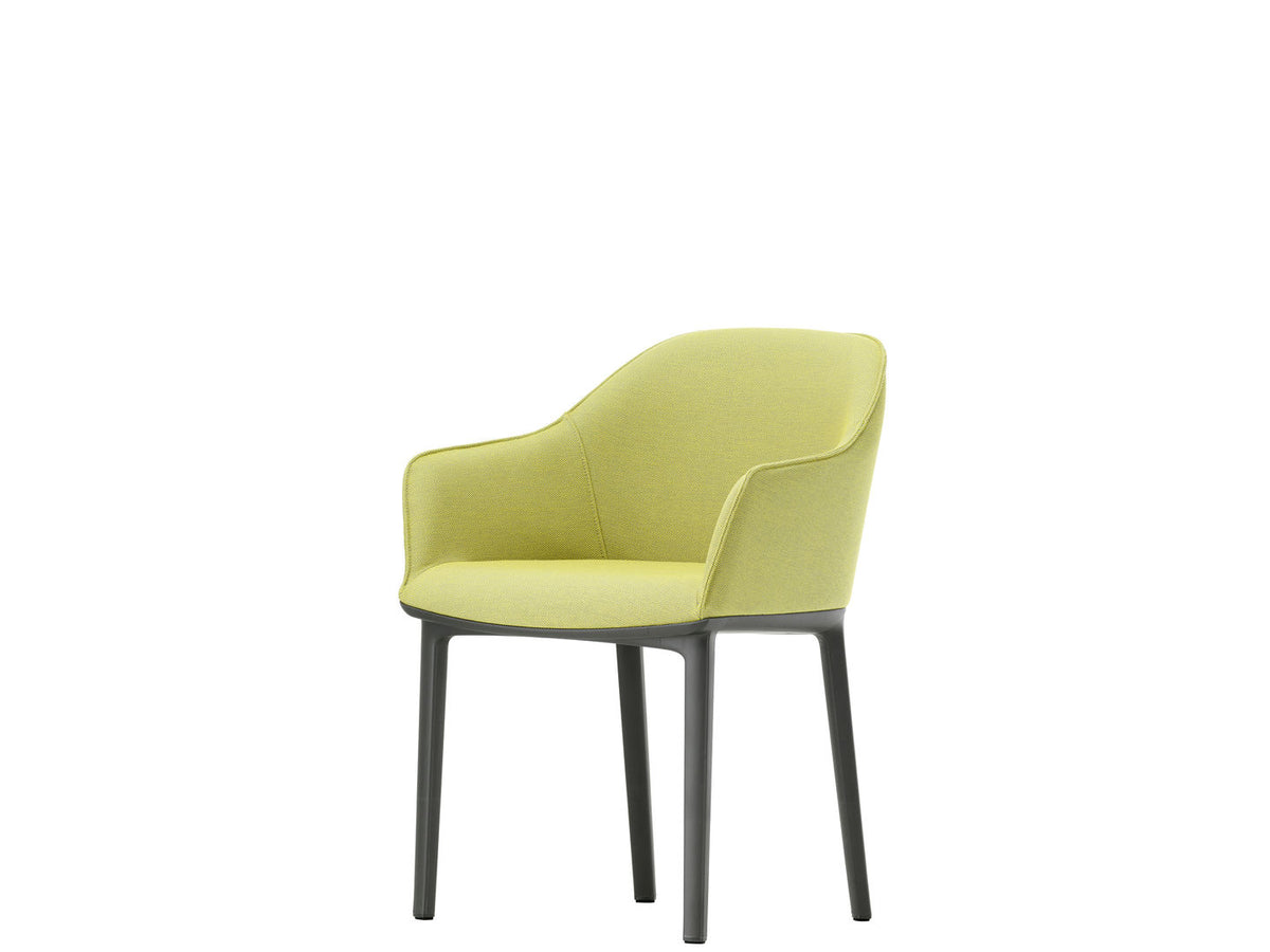 Softshell Chair – limetkově zelený potah, čtyřnohá podnož, 3/4 pohled, studiové foto