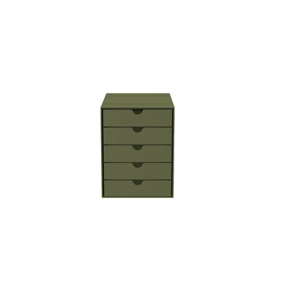 USM Inos 5-drawer set K1 - Olive Green