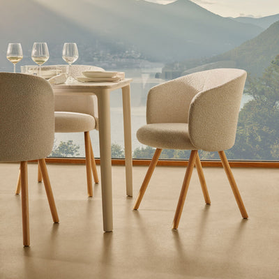 Židle Mikado Sidechair, dřevěná podnož