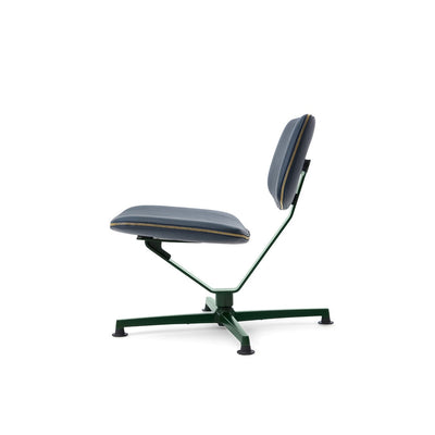 Lounge křeslo Arba Leather - Tmavě zelená / tmavě modrá