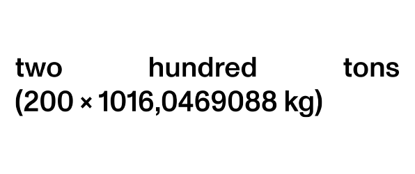 two hundred tons Logo